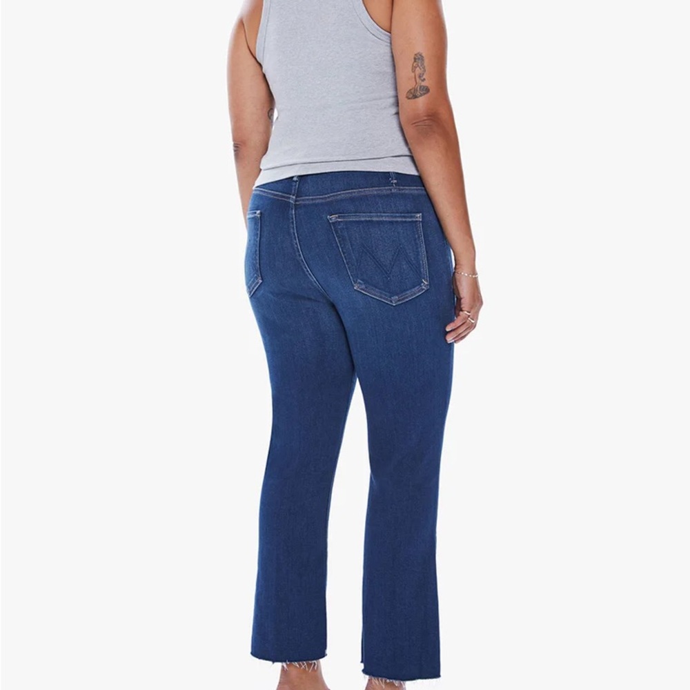 MOTHER The Hustler Ankle Fray Jeans in Home Movies Wash Size 34